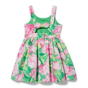 EUC Janie and Jack rose pleated dress size 5